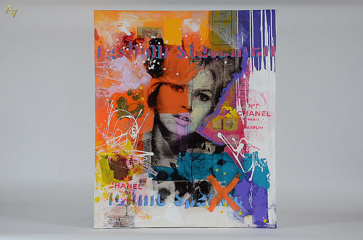 CLAUS COSTA - Brigitte Bardot - técnica mista - 1,00 x 1,20.