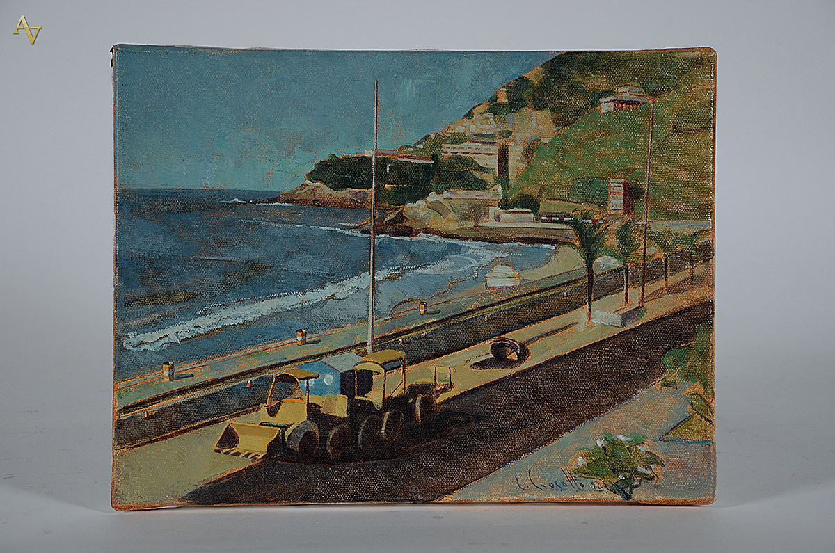 ENRIQUE CROSATTO - Praia do Leblon - ost - 30 x 40 - 1992