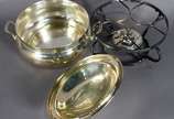 Rechaud de metal prateado. 11,5 L. - Rechaud de metal prateado. 11,5 L.