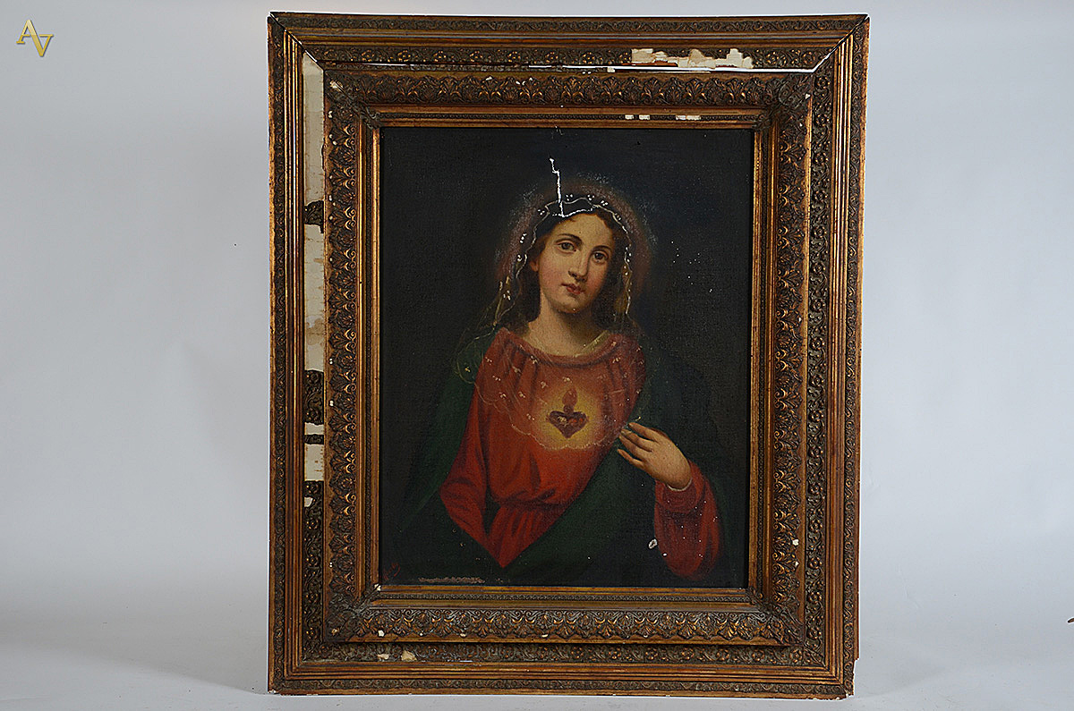 G. ROVELLO - Dois quadros com imagens religiosas do séc. XIX, sendo... - foto 2 de 2