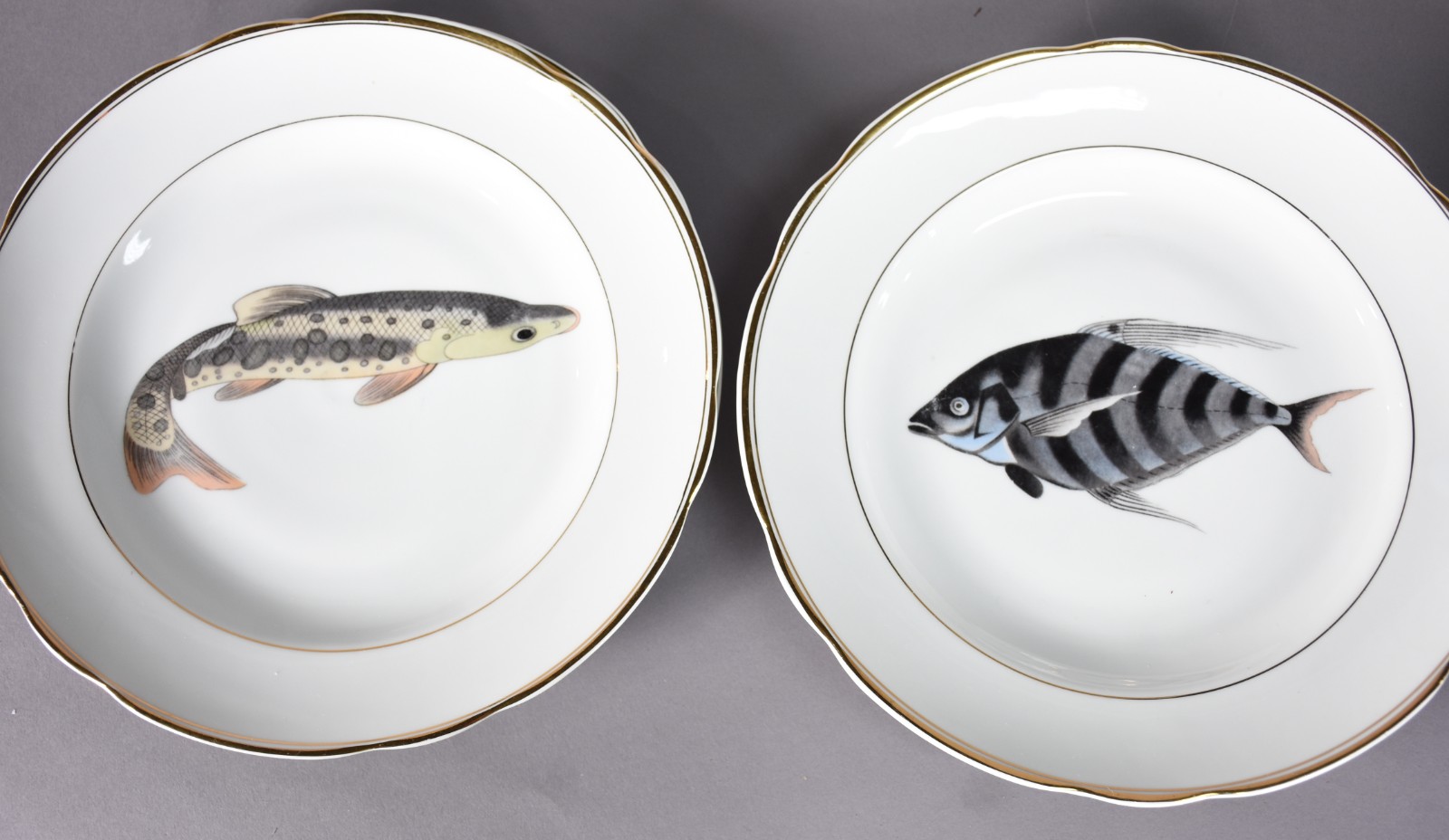Serviço para peixe de porcelana Real composto por 12 pratos rasos, 12... - foto 4 de 6