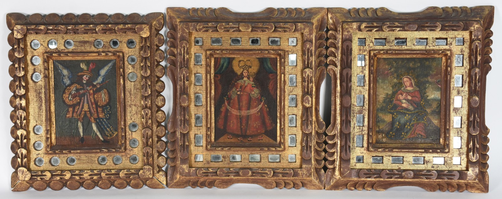 Escola Cusquenha (1538), Nossa Senhora e Arcanjo - foto 1 de 5