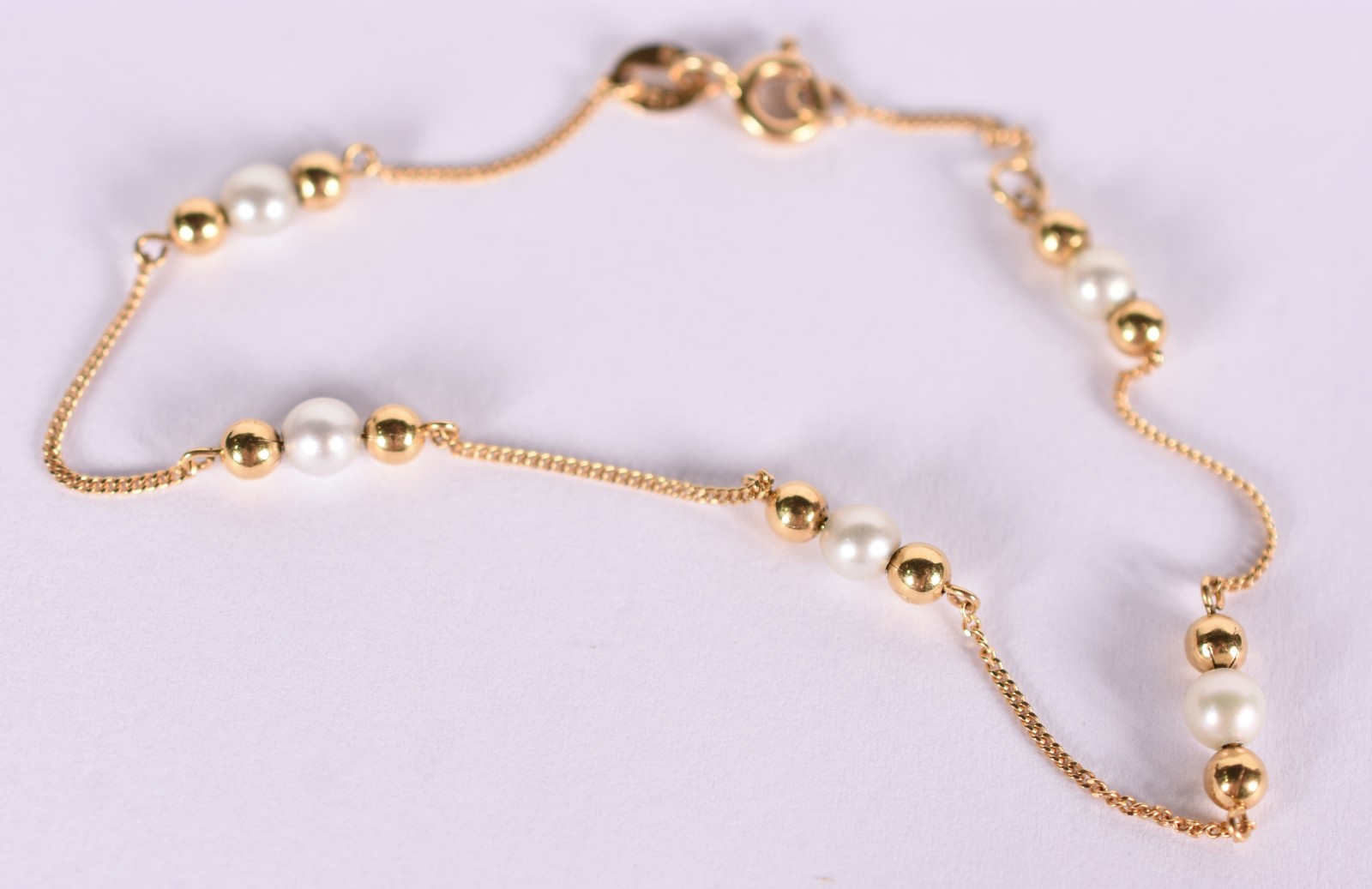 Pulseira de ouro 18 k com perolas (Por motivos de seguranças as peças... - foto 3 de 3