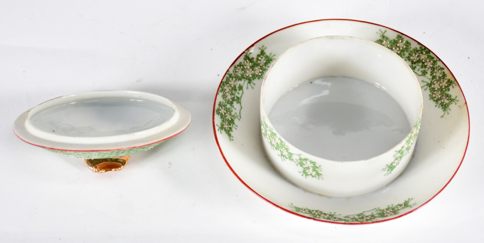 Aparelho de chá e café de porcelana oriental composto de: 6 xícaras... - foto 3 de 7