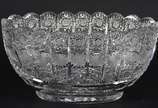 Fruteira de cristal europeu lapidado feitio nav... - Fruteira de cristal europeu lapidado feitio navete.