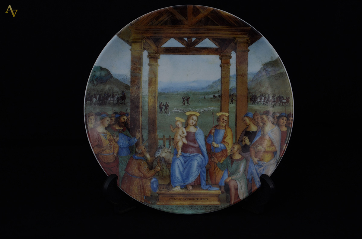 Prato de porcelana portuguesa VISTA ALEGRE , "festa de... - foto 1 de 2