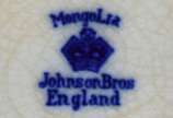 Serviço de jantar de faiança inglesa Mongolia, ... - Serviço de jantar de faiança inglesa Mongolia, Johnson Bros, nas cores azul e branco (alguns com craquelê e amarelados), composto de: 23 pratos ...