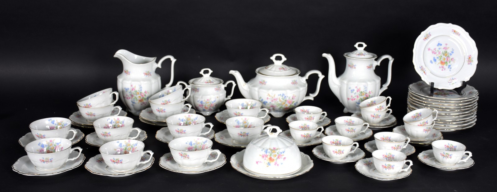 Serviço de chá e café de porcelana polonesa Tielsch Walbrzych na cor... - foto 1 de 6