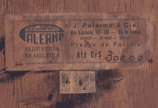 Espelho de cristal com moldura de madeira nobre. - Espelho de cristal com moldura de madeira nobre.