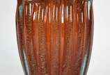 Vaso de murano na cor âmbar com pó de ouro. - Vaso de murano na cor âmbar com pó de ouro.
