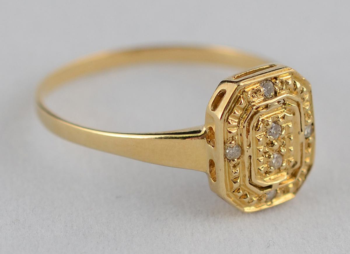 Anel de ouro 18 k com brilhantes - 2,3 g - Aro 24 - foto 2 de 2