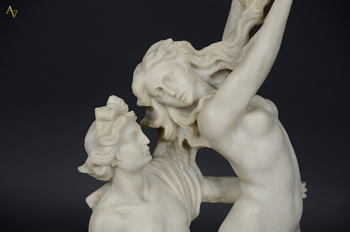 Escultura de resina representando Apollo e Dafne, altura total 47,5... - foto 2 de 3