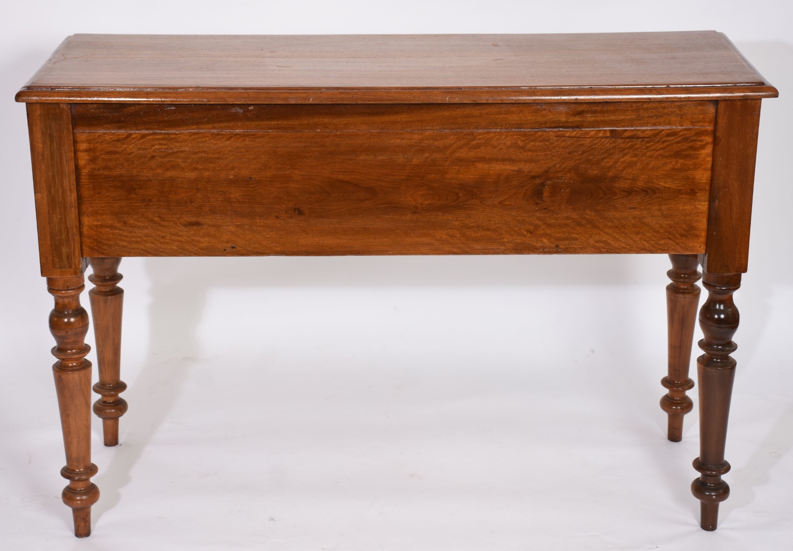 Mesa escrivaninha de madeira nobre com 5 gavetas, pernas torneadas... - foto 6 de 6