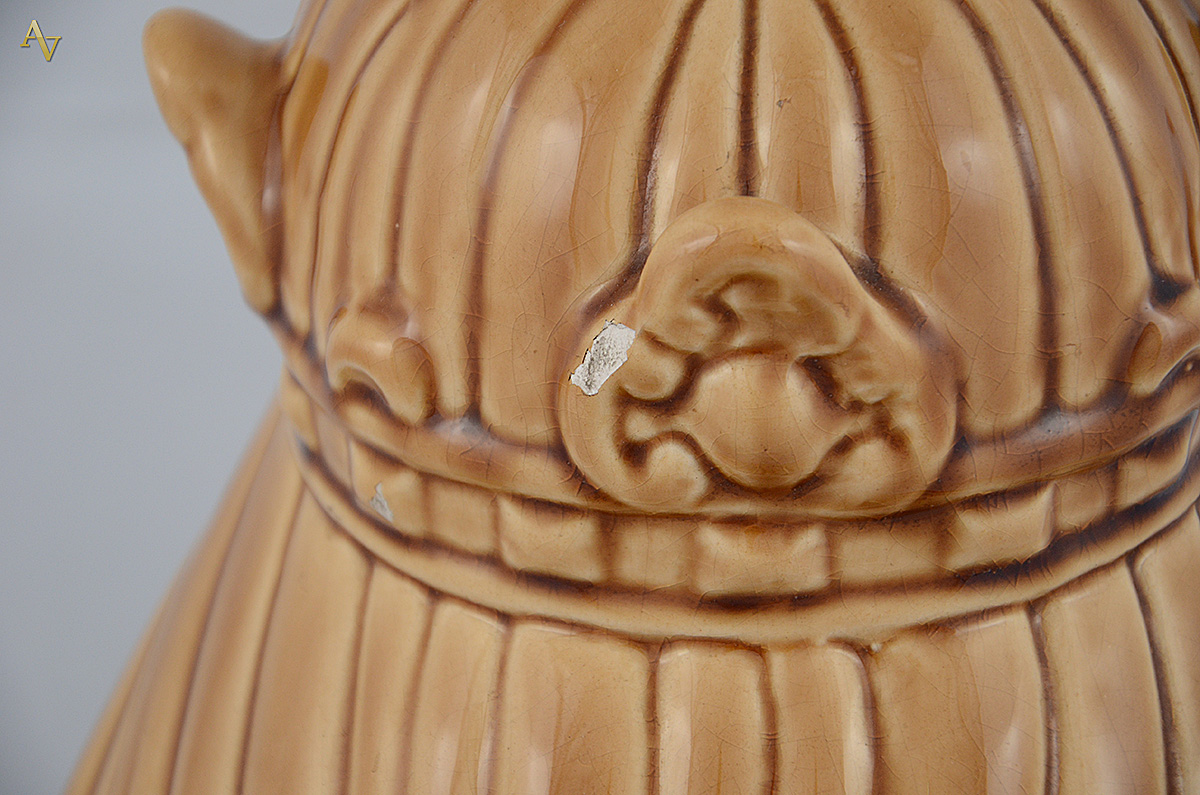 Busto de cerâmica vitrificada estilo Art Nouveau (pequeno lascado na... - foto 3 de 3
