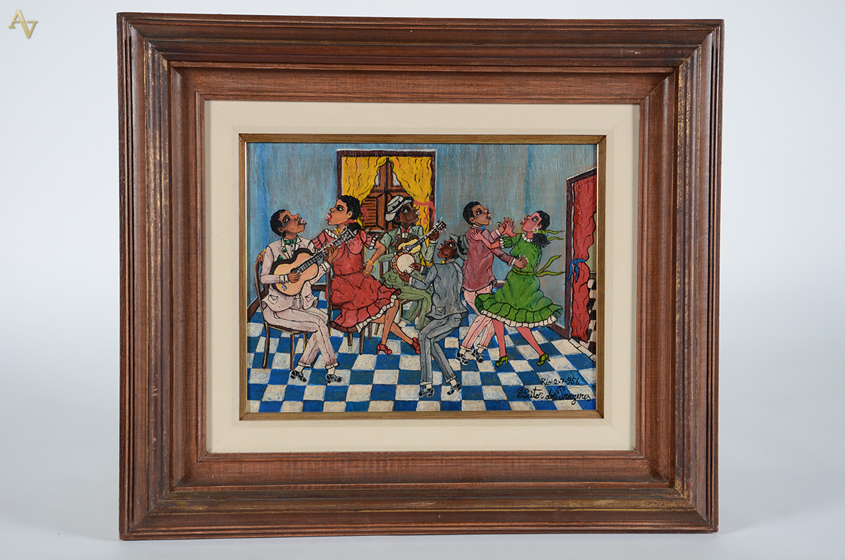 HEITOR DOS PRAZERES (1898 / 1966) - Sarau entre amigos - osm - 35 x... - foto 1 de 3