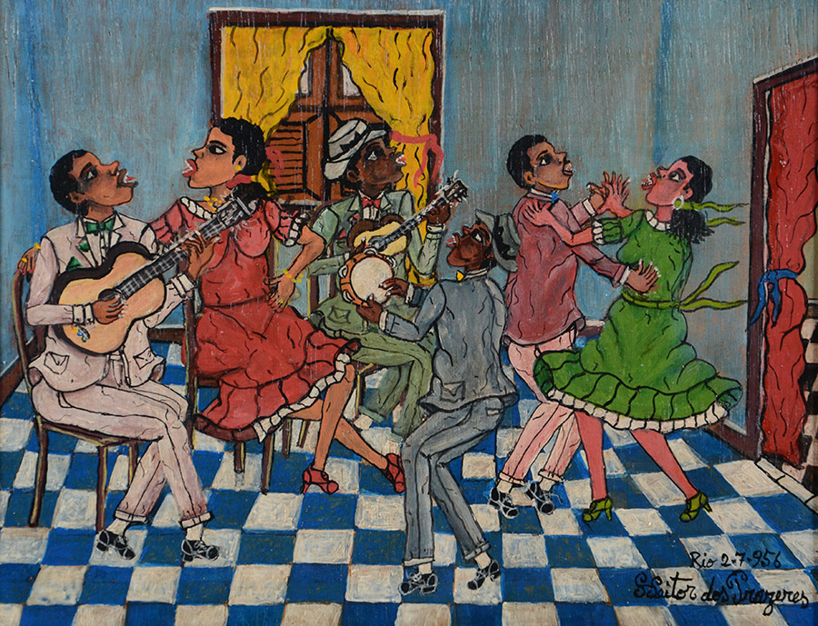 HEITOR DOS PRAZERES (1898 / 1966) - Sarau entre amigos - osm - 35 x... - foto 2 de 3