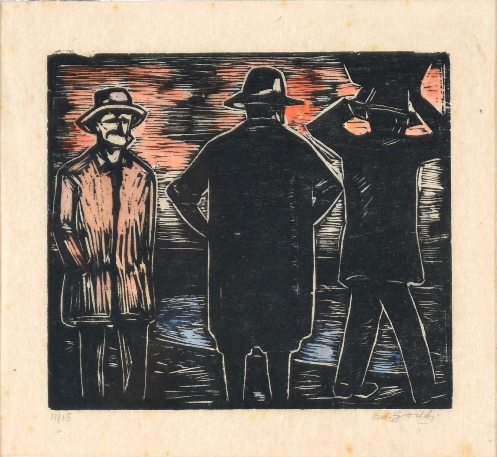 Oswaldo Goeldi (1895-1961), Pescadores a Noite - foto 1 de 5