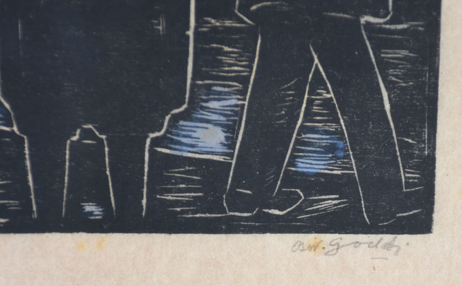 Oswaldo Goeldi (1895-1961), Pescadores a Noite - foto 3 de 5