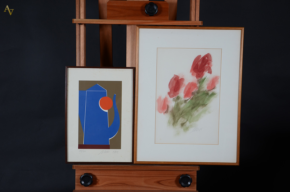 SCLIAR, Carlos - Flores - 2 quadros - Aquarela (50 x 33 ) e... - foto 2 de 2