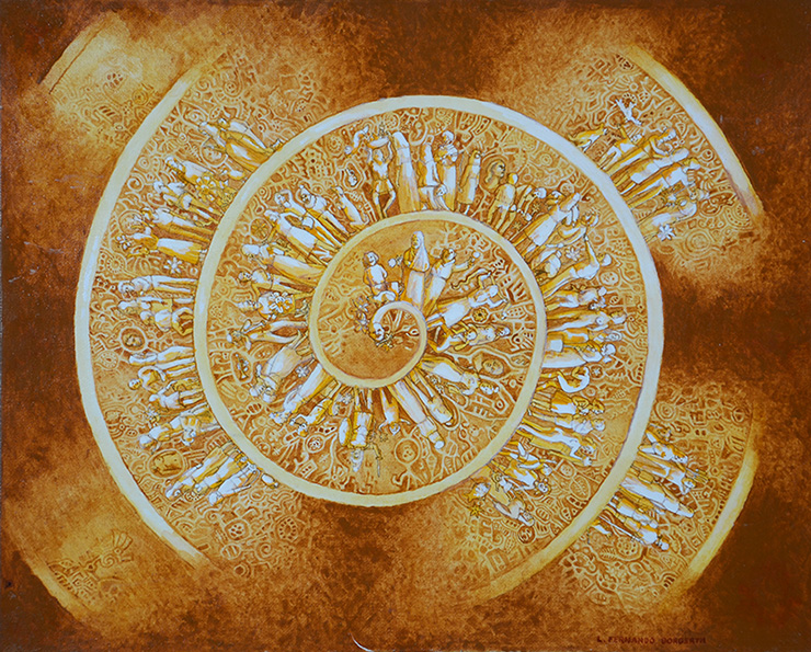 BORGERTH - Espiral de dois centros - ast - 33 x 41 - 1996 - foto 1 de 2