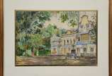 Georges Wambach (1901-1965), Largo do Boticário - guache - datado 1954.