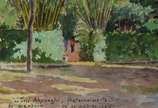 Georges Wambach (1901-1965), Largo do Boticário - guache - datado 1954.