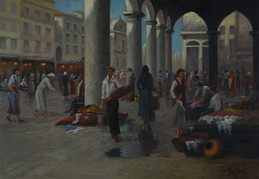 CLOVIS PESCIO - Mercado veneziano - ost - 70 x 100 - foto 1 de 2