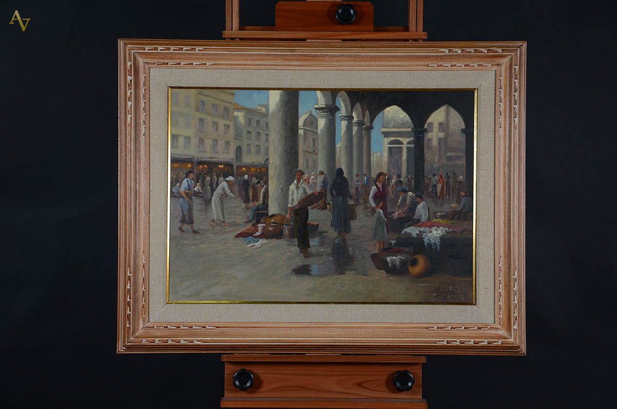 CLOVIS PESCIO - Mercado veneziano - ost - 70 x 100 - foto 2 de 2