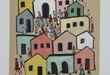 Sylvia de Leon Chalreo (1905-1991), Casario com... - Datado 1966, desenho.