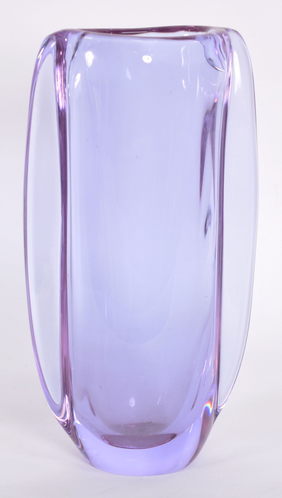 Vaso decorativo em bloco de vidro na cor lilás. - foto 1 de 4