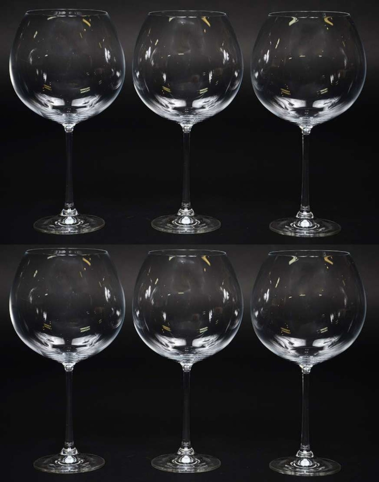 Seis cálices de cristal da Bohemia, 960 ml. - foto 1 de 2