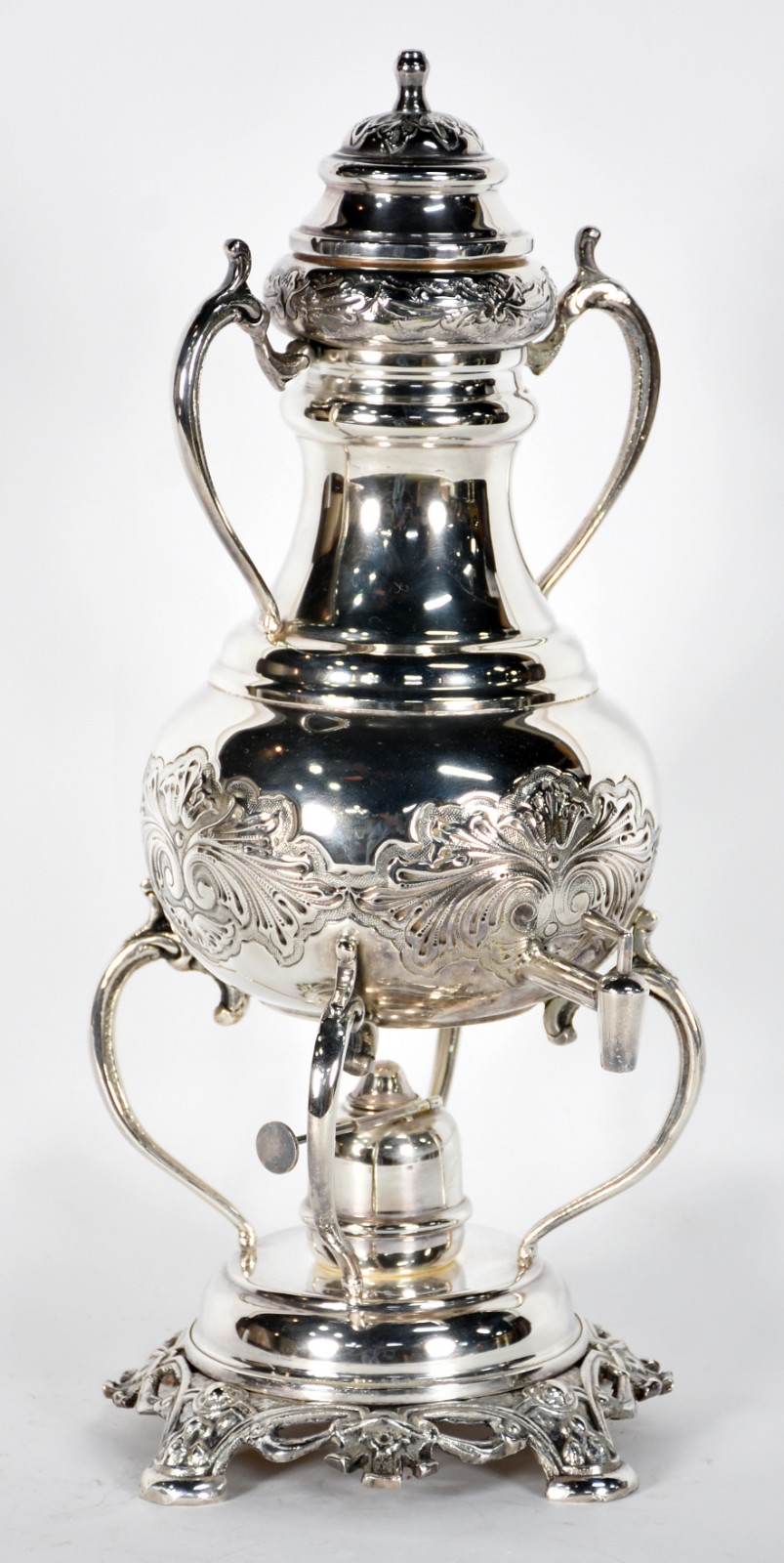 Samovar de metal prateado estilo ingles. - foto 1 de 4