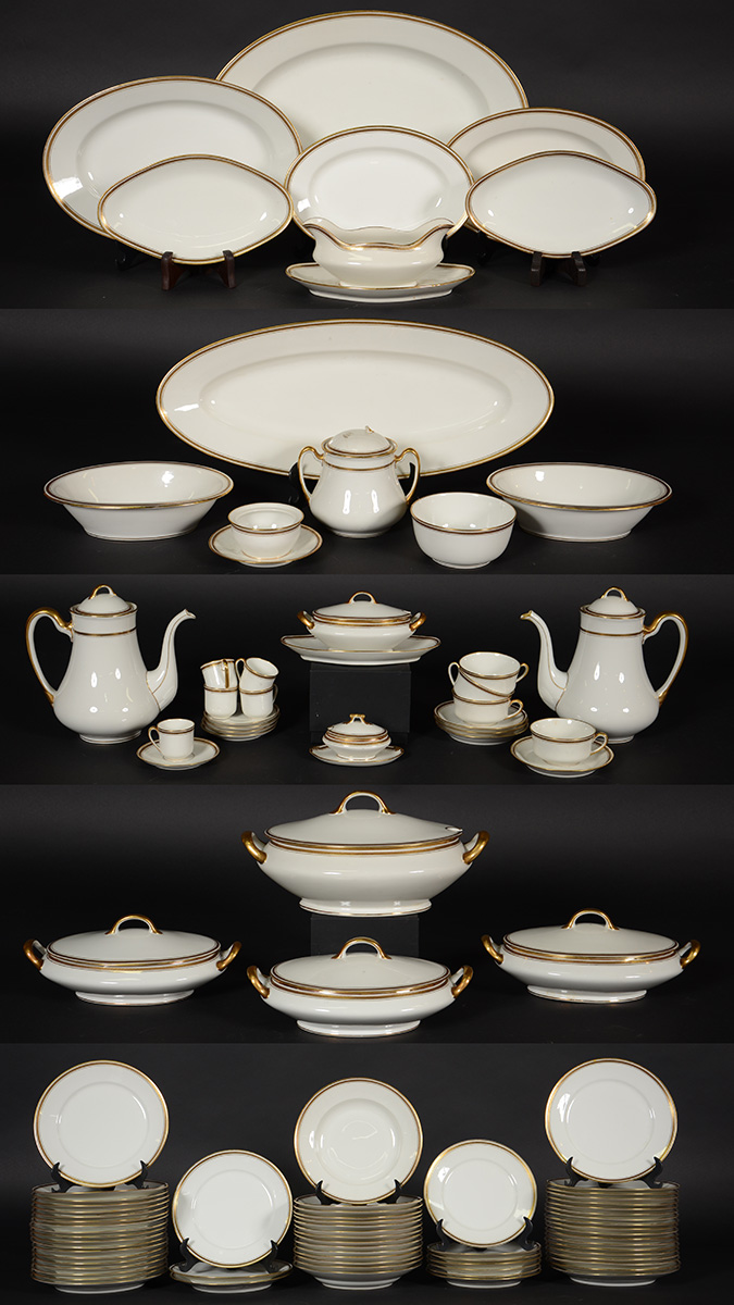 Conjunto de chá, café e jantar de porcelana francesa de LIMOGES... - foto 1 de 2