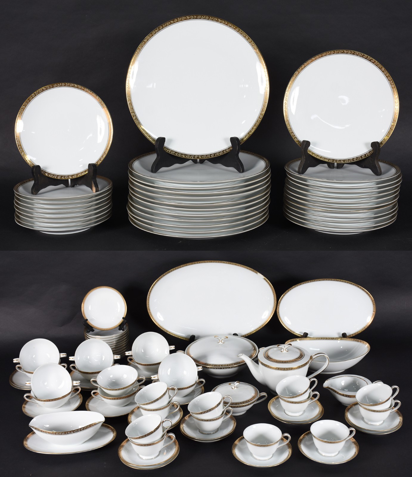 Serviço de porcelana Noritake de chá e jantar composto de: 12 pratos... - foto 1 de 8