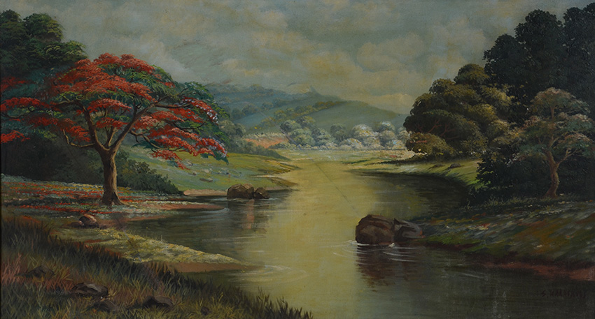 KARASAVAS - Rio Tietê - 65 x 116 cm - 87 x 138 cm (medida com moldura) - foto 1 de 2