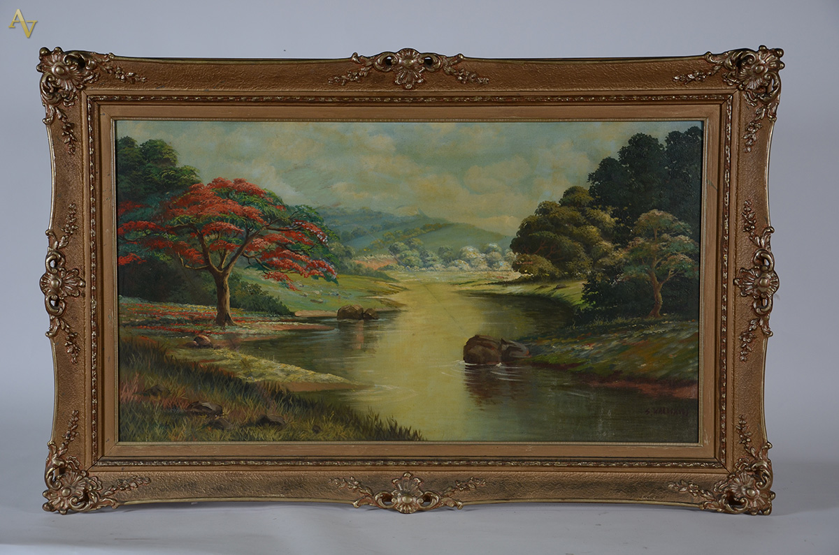 KARASAVAS - Rio Tietê - 65 x 116 cm - 87 x 138 cm (medida com moldura) - foto 2 de 2