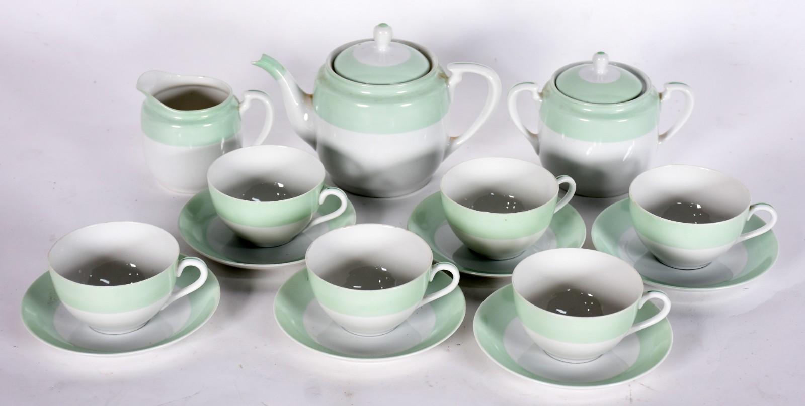 Serviço de chá de porcelana japonesa Noritake, composto de: 6 xícaras... - foto 2 de 5
