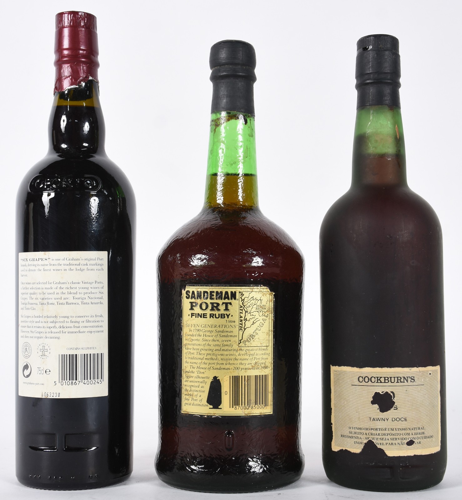 Três garrafas de vinhos do Porto, sendo: Six Grapes Reserve, Port... - foto 5 de 8