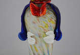 Palhaço de murano branco mesclado, altura 33 cm. - Palhaço de murano branco mesclado, altura 33 cm.
