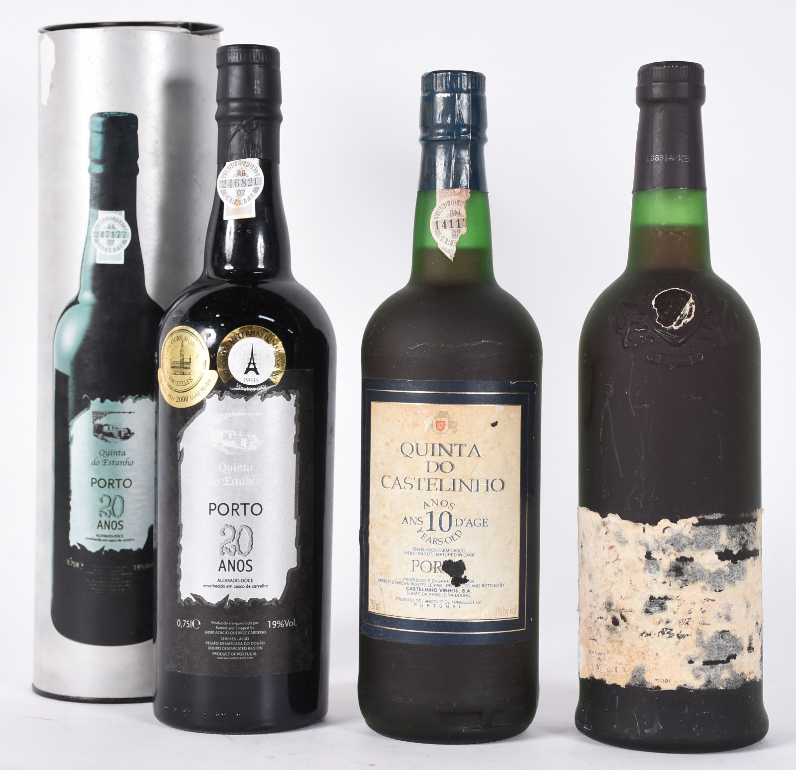 Três garrafas de vinho do Porto, sendo Quinta do Estanho 20 anos... - foto 1 de 5