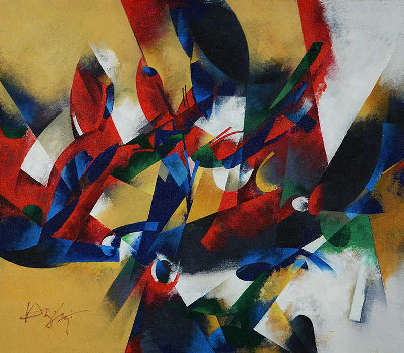 HENRI CARRIERES - Abstrato - ost -70 x 80 - foto 1 de 2