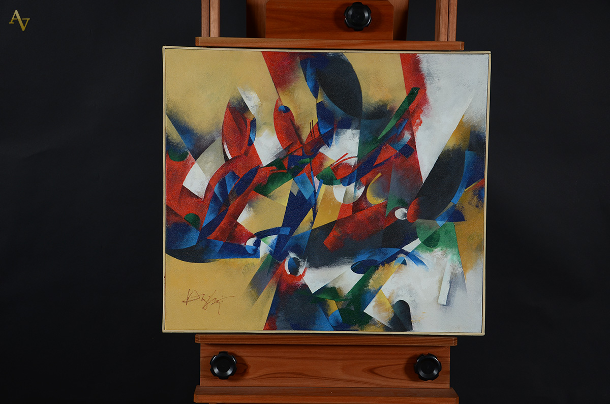 HENRI CARRIERES - Abstrato - ost -70 x 80 - foto 2 de 2