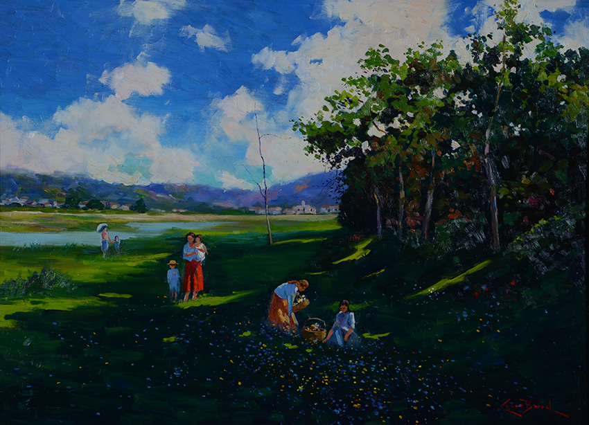 CESAR BARRAL - Flores no Campo - ose - 55 x 75 - foto 1 de 2
