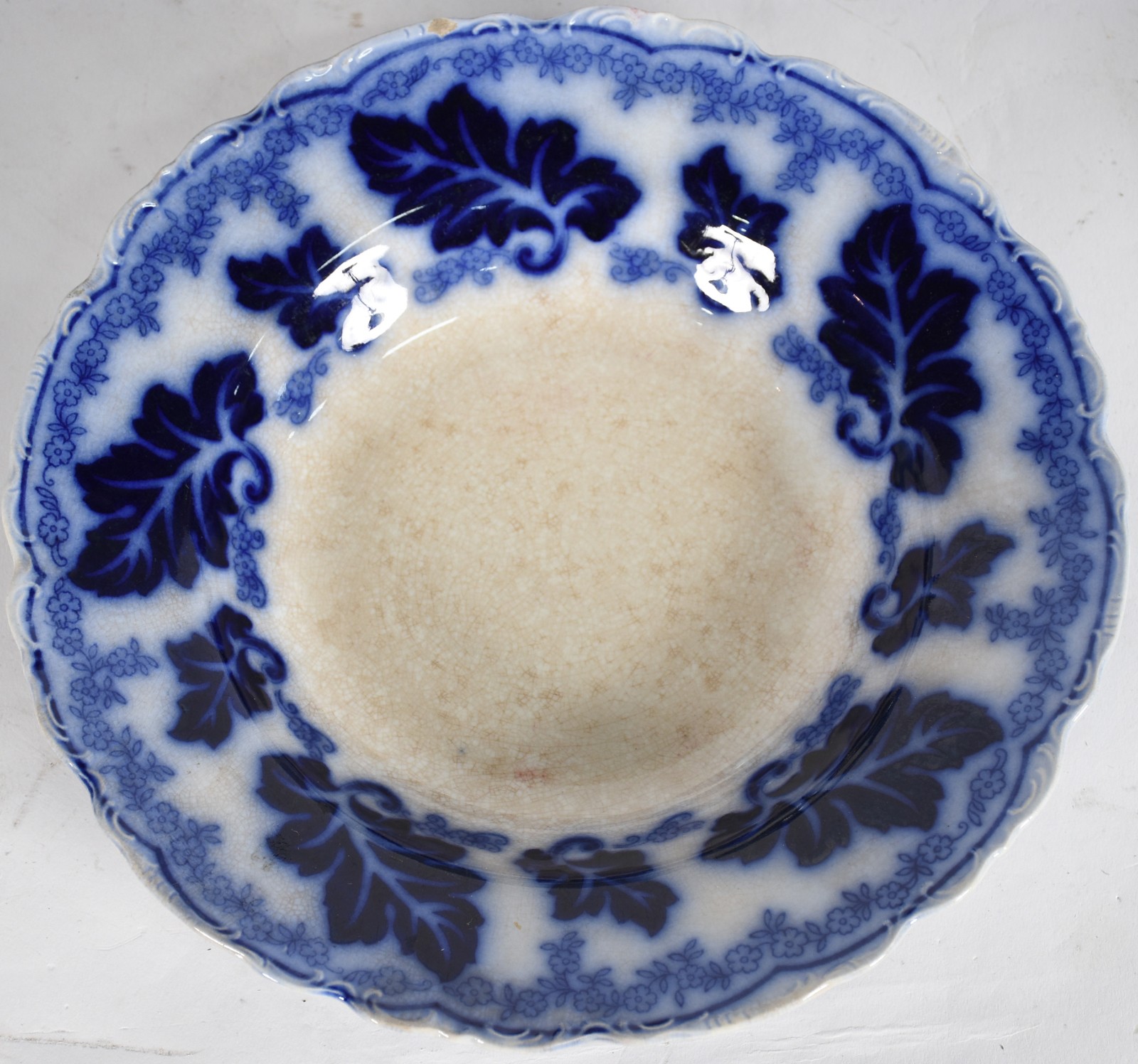 Aparelho de jantar de faiança inglesa azul borrão modelo "Normandy"... - foto 5 de 9