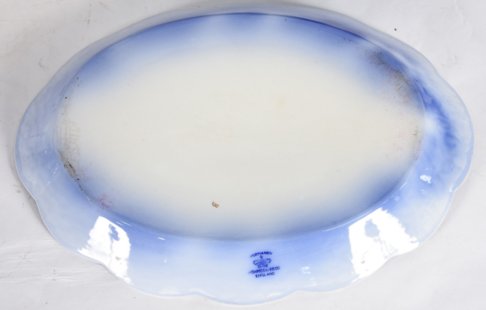 Aparelho de jantar de faiança inglesa azul borrão modelo "Normandy"... - foto 6 de 9