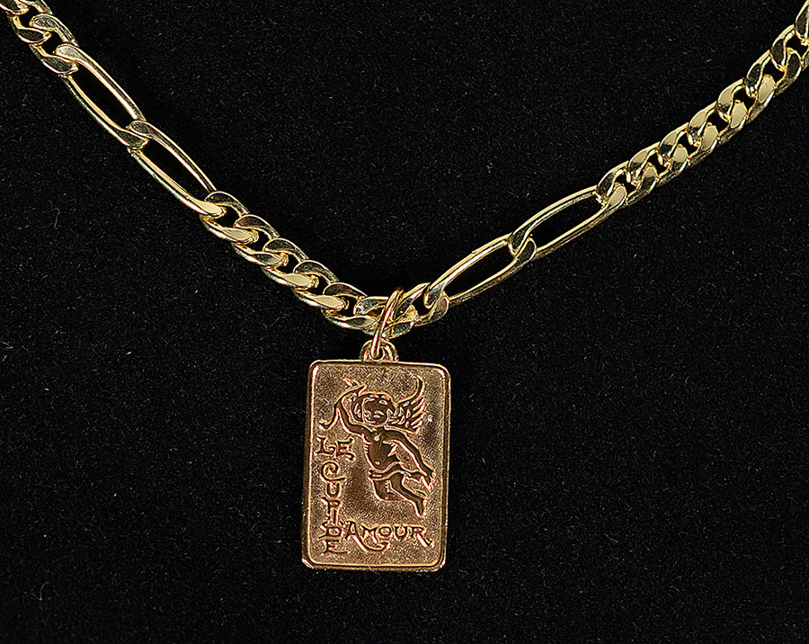 Colar de ouro 18 k com pendente retangular - 21,8 g - foto 1 de 2