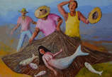 GENTIL CORREA - Pescadores - ost  - 55 x 46 - GENTIL CORREA - Pescadores - ost  - 55 x 46
