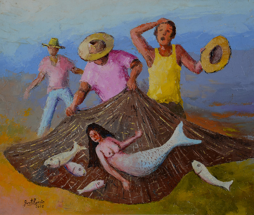 GENTIL CORREA - Pescadores - ost - 55 x 46 - foto 1 de 2