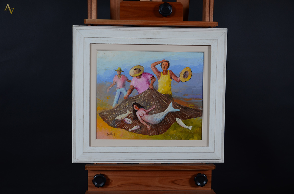 GENTIL CORREA - Pescadores - ost - 55 x 46 - foto 2 de 2