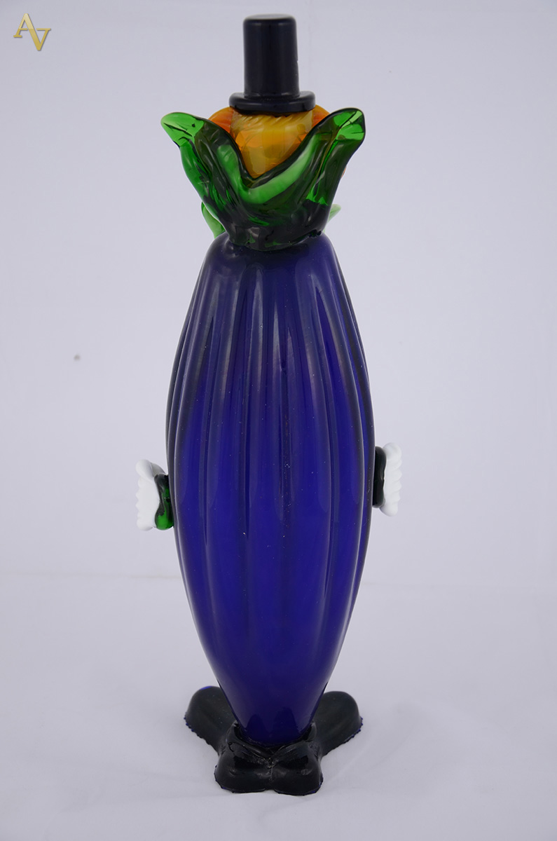 Palhaço de murano azul marinho, altura 39 cm. - foto 2 de 2